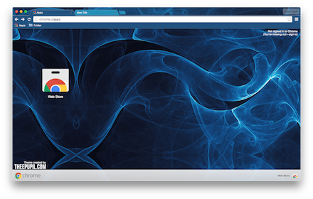 Abstract Blue chrome extension