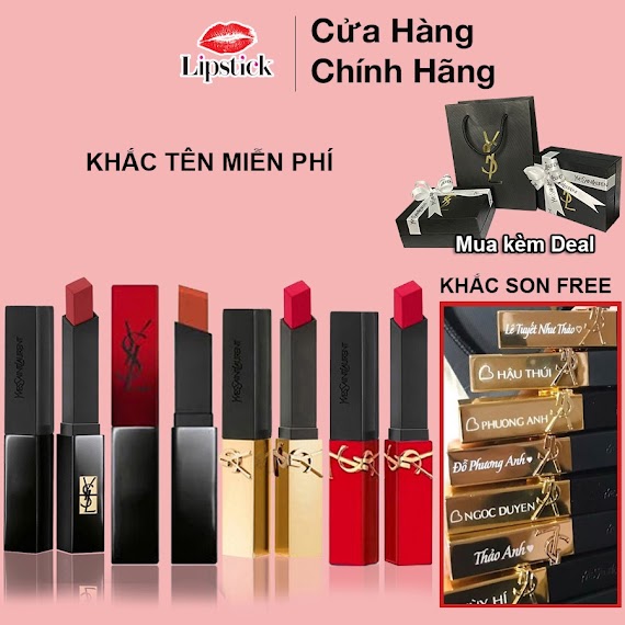 Son Ysl Slim Rouge Pur Couture, Velvet Radical, Son Ysl Khắc Tên Lipstick Offical Store