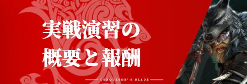 実戦演習の概要と報酬