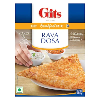 Gits Instant Rava Dosa Breakfast Mix - 200 gm