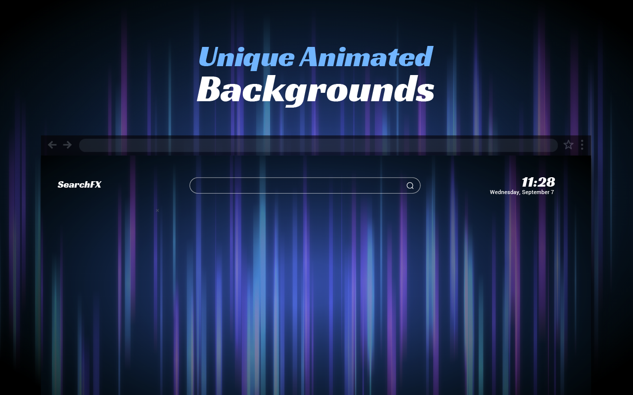 SearchFX Animated Backgrounds New Tab Preview image 5