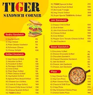 Tiger Sandwich Corner menu 1