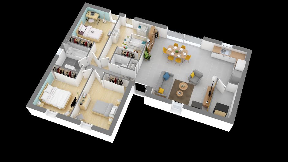 Vente maison neuve 5 pièces 94 m² à Taller (40260), 256 683 €