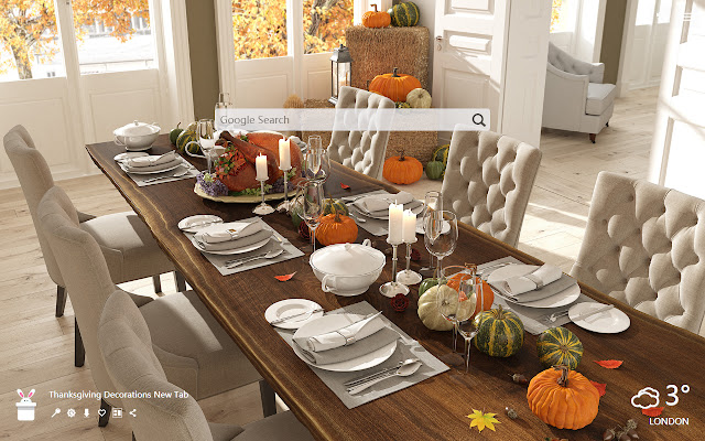 Thanksgiving Decorations New Tab HD