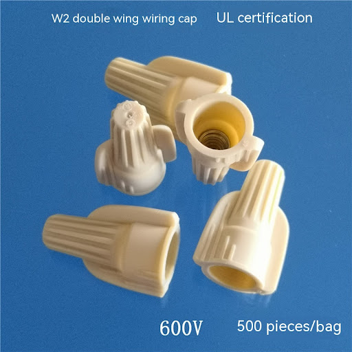 Title 5, Ivory White Spring Wiring Cap with Double Wing ...