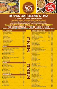 Hotel Caroline Nova menu 8