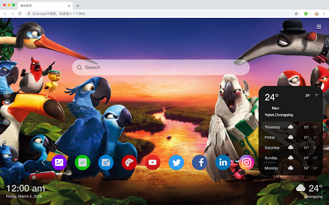 Rio 2 Popular Movies New Tab HD Themes