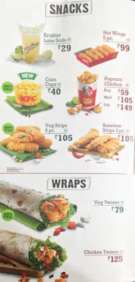 KFC menu 1