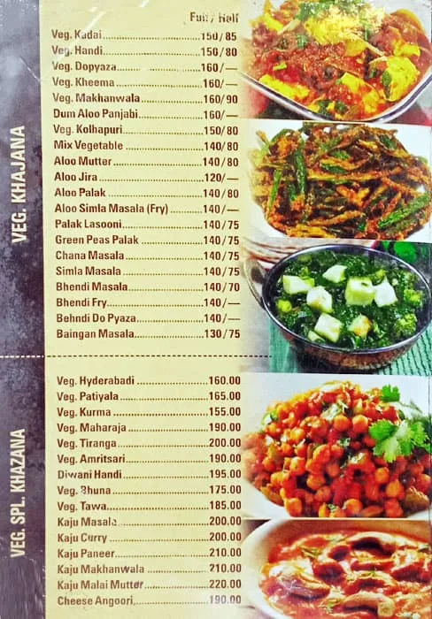 Hotel Vihar menu 