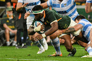 Siya Kolisi of South Africa during The Rugby Championship match against Argentina at Hollywoodbets Kings Park on September 24.