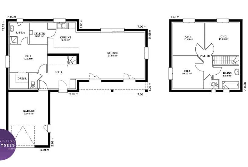  Vente Terrain + Maison - Terrain : 847m² - Maison : 116m² à Le Château-d'Oléron (17480) 