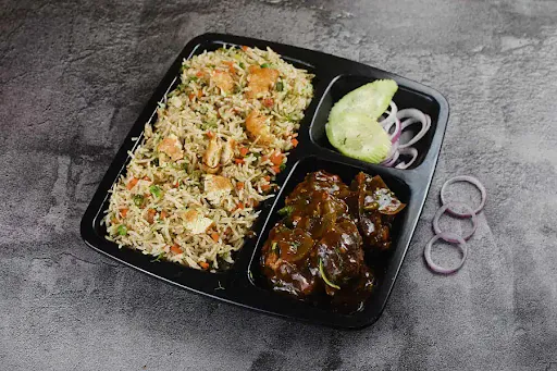 Fried Rice With Chilly Chicken Combo(2 Pcs)