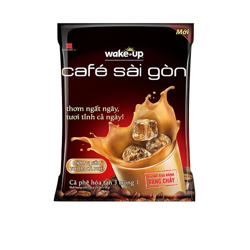 Cafe Sữa Wakeup Sài Gòn bịch 24 gói x 19gr