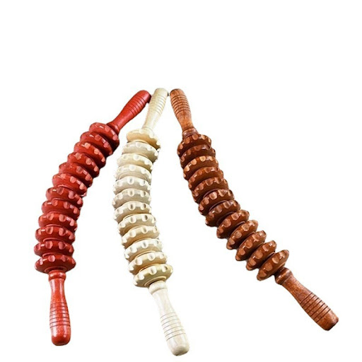 Title 3, Wooden 12-Wheel Meridian Relaxing Neck Massager...