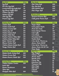 Chowringhee Rolls & Kabab menu 1