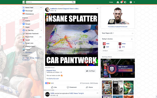 Conor McGregor Theme for Facebook