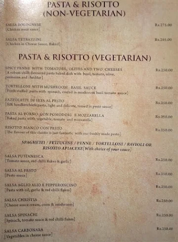Mio Amore Restaurant menu 
