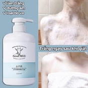 Sữa Tắm Trắng Da Toàn Thân Sữa Dê 500Ml, Tẩy Tế Bào Chết Kem Body Cốt Ủ Siêu Trắng Làm Trắng Nhanh Dưỡng Ẩm Sáng