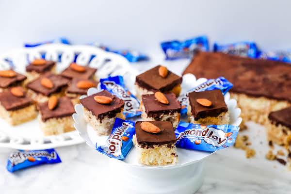 A Platter Of Almond Joy Bars (with Or Without Nuts).