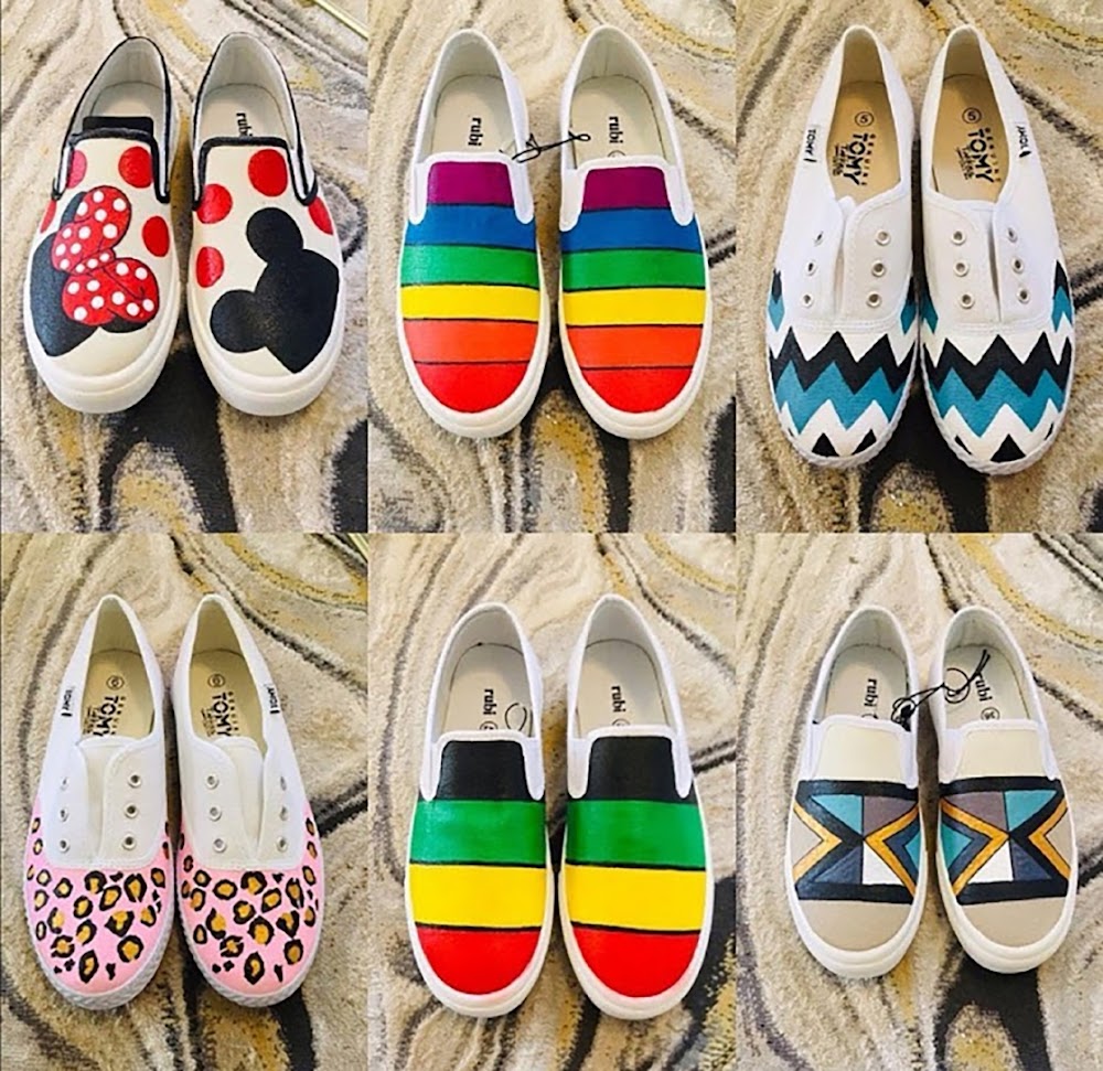 Take a long walk in Zoleka Mandela’s hand-painted sneakers