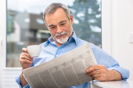 My dad read the newspaper every day. He would flick and fold and crease the pages and frown or hum or tut.