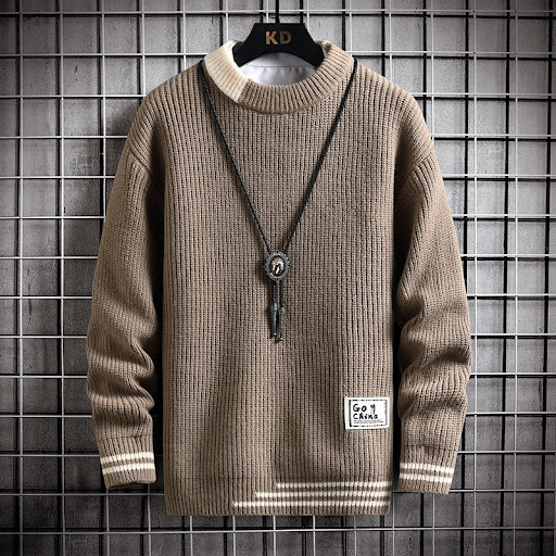 Title 1, Mens Sweater Fashion Autumn Winter Round Neck ...