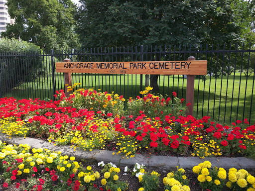 Memorial Park Cemetery Sign