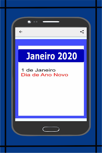 Calendário em Português 2020 - gratuito