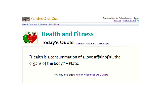 Health and Fitness Daily Quote chrome extension