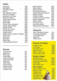 Sky Lounge By The Food Delicacies menu 1