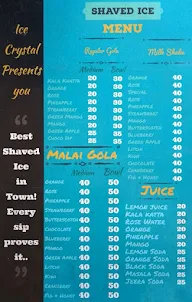 Ice Crystal Gola menu 1