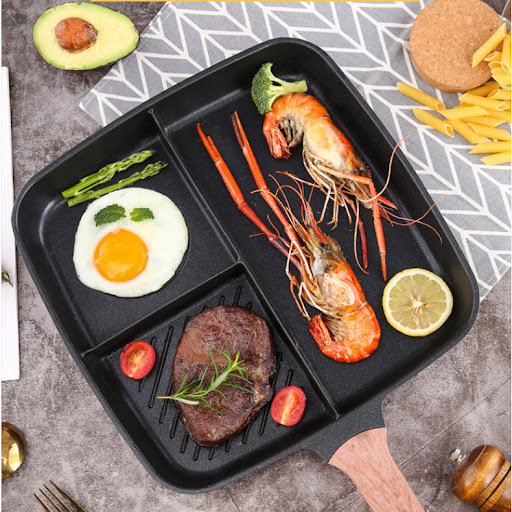 Title 4, Steak Frying Pan Breakfast Three-in-One Cook pe...