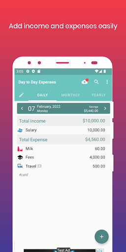 Screenshot Day-to-day Expenses