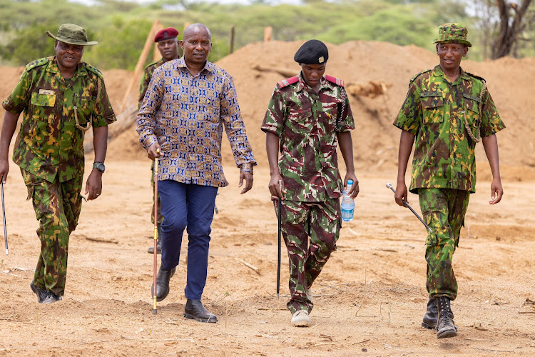 Interior Cabinet Secretary arriving at Sarara , Elgeyo Marakwet on March 4, 2024