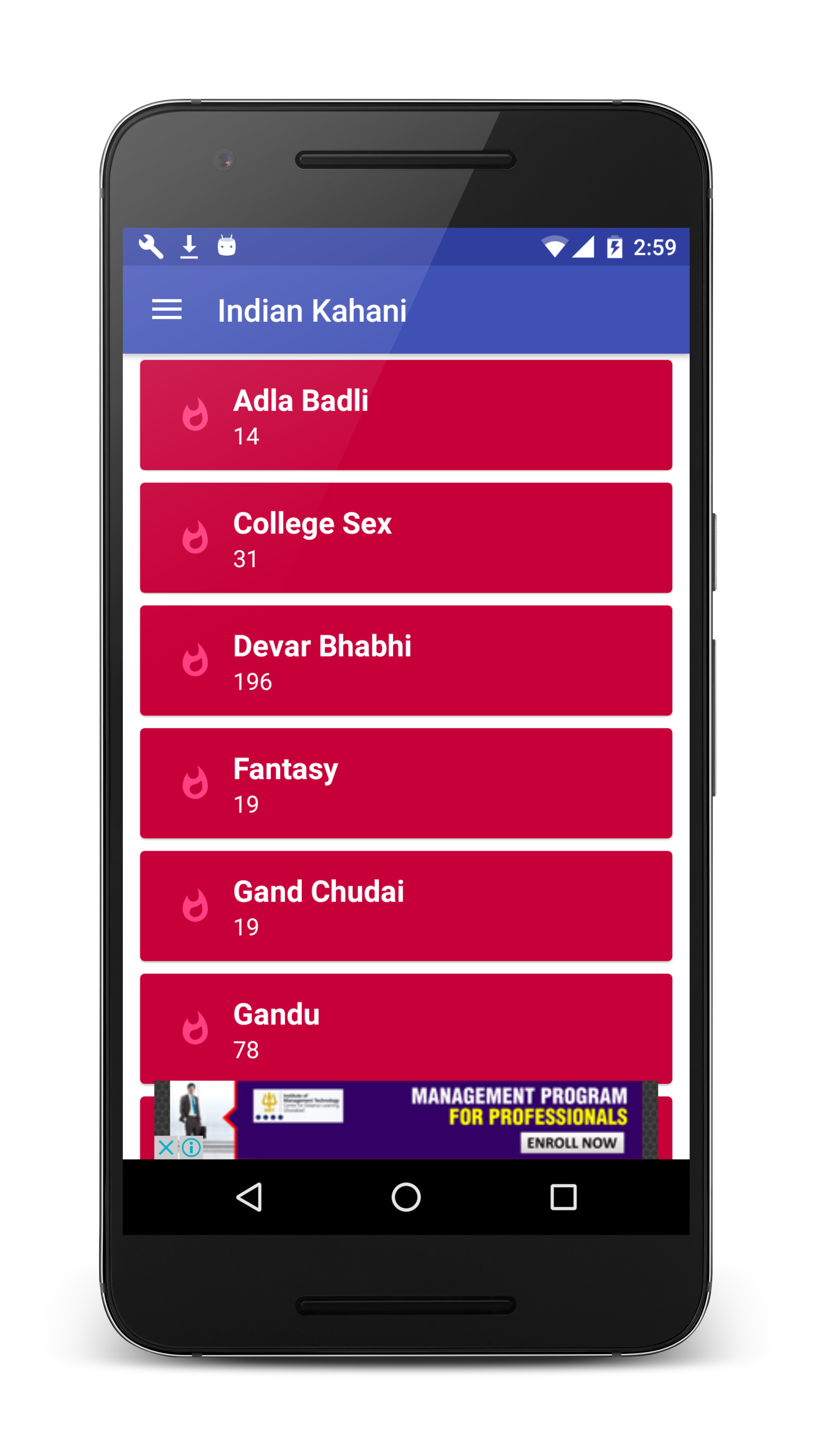Android application Indian Kamasutra Storie(Hindi) screenshort