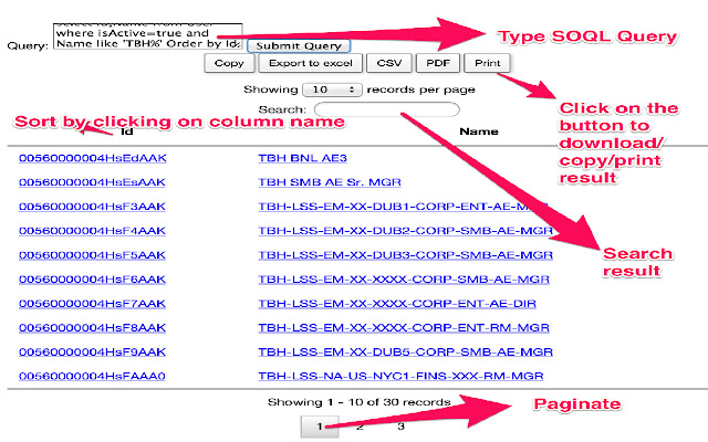 Run Force.com SOQL Paginated chrome extension