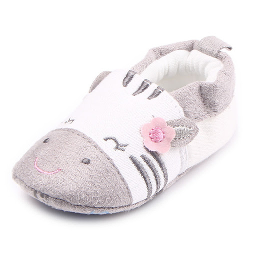 Title 4, Cartoon soft sole baby shoes with an elastic be...