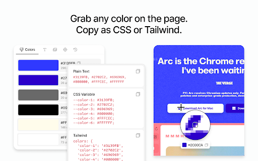Hexly — Color Picker, Font Inspector & CSS Extractor screenshot 2