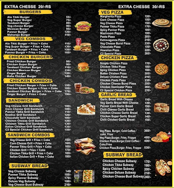 C2 Cafe & Chinese menu 