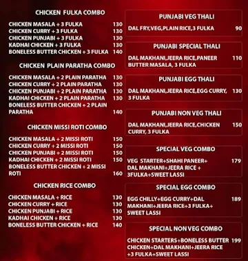 Sher-E-Punjab menu 