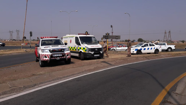 A pedestrian was killed and three other people were injured in a vehicle collision in Vanderbijlpark on Sunday morning.