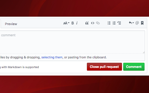 GitHub PR Close Button
