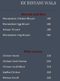 Kk Biryani Wala menu 3