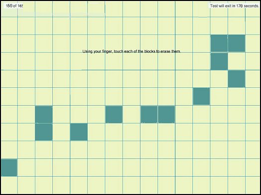 Touch the blocks to erase them