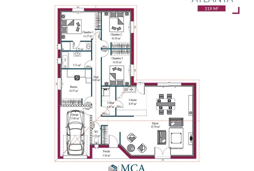  Vente Terrain + Maison - Terrain : 520m² - Maison : 115m² à Gousse (40465) 