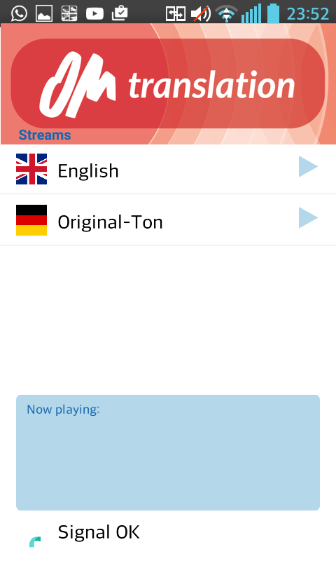 Android application OMtranslation screenshort
