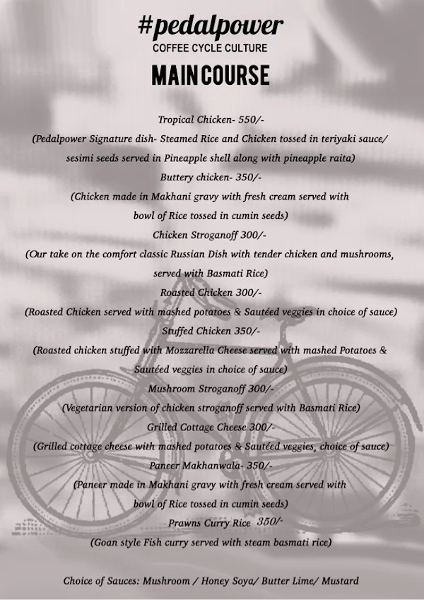 #Pedalpower menu 