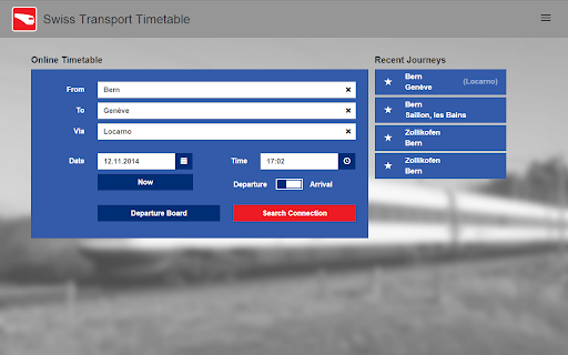 Swiss Transport Timetable