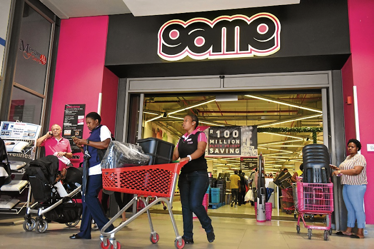 Shoppers are shown at the entrance of a Game store in Rosebank, Johannesburg, in this file photo. Thousands of workers went on strike on Friday at companies owned by Massmart Holdings. Picture: FREDDY MAVUNDA