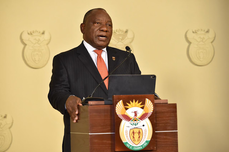 President Cyril Ramaphosa addresses the nation from the Union Buildings on the government’s additional measures to contain the rapid spread of coronavirus.